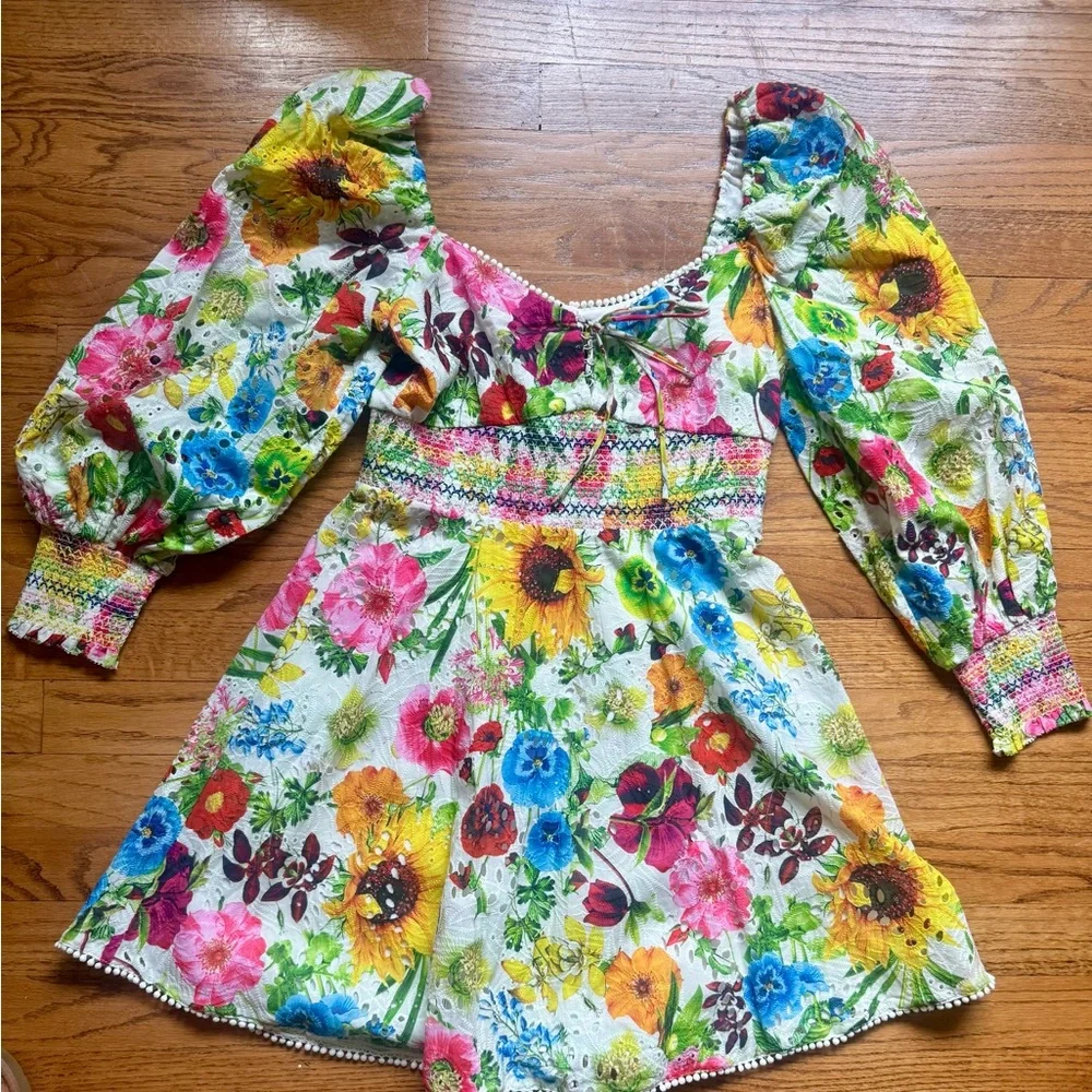 NWT Alice + Olivia Crawford Sweetheart Mini Dress - Picture 3 of 9